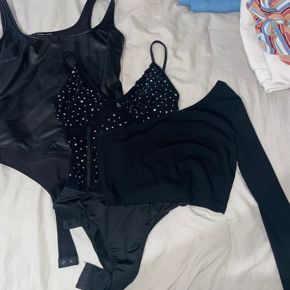 Black going out tops